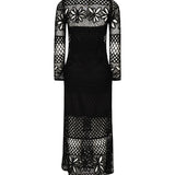 Abito lungo crochet traforato<BR/> 104731 A2FFZ99 PINKO 