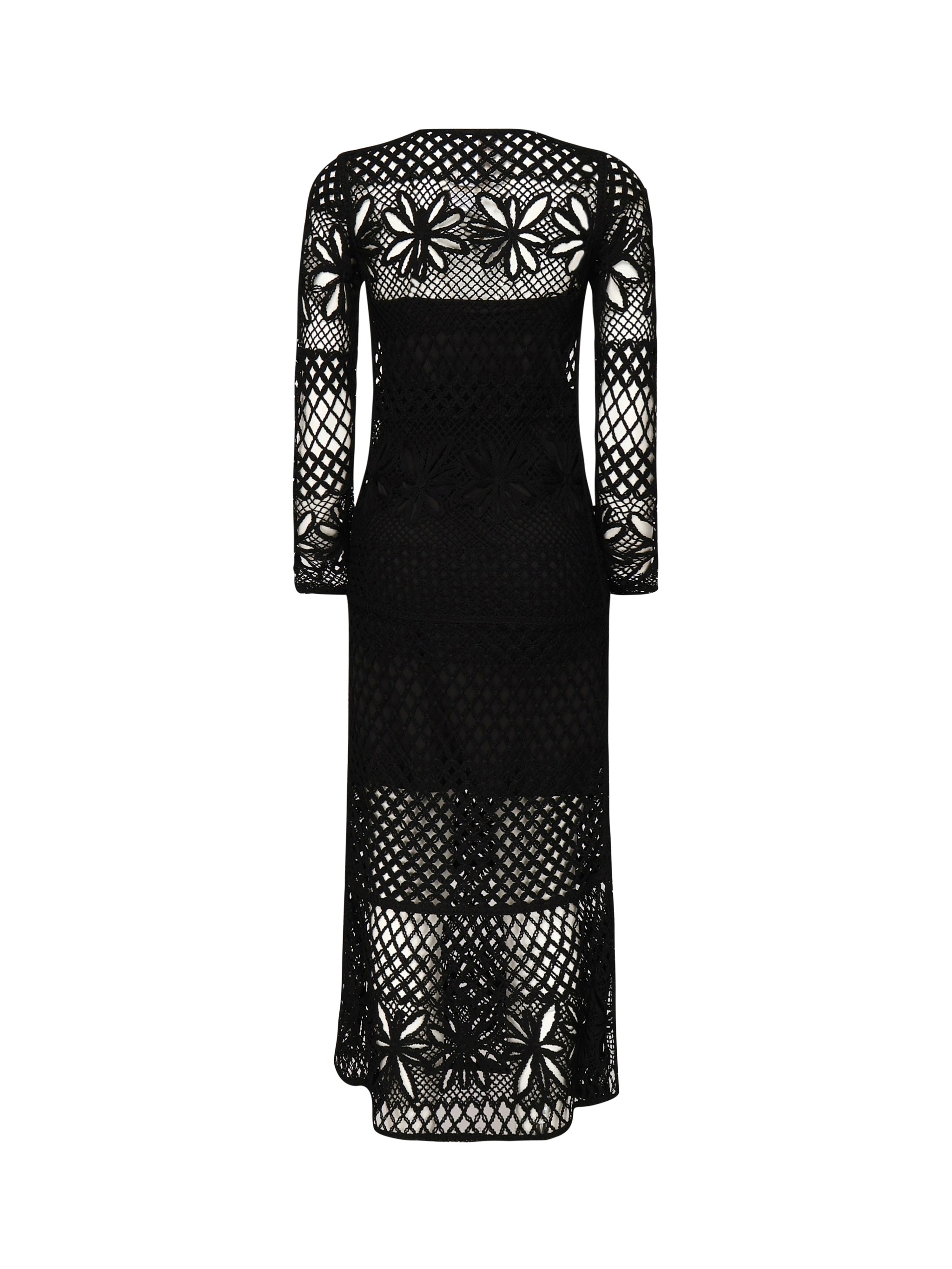 Abito lungo crochet traforato<BR/> 104731 A2FFZ99 PINKO 