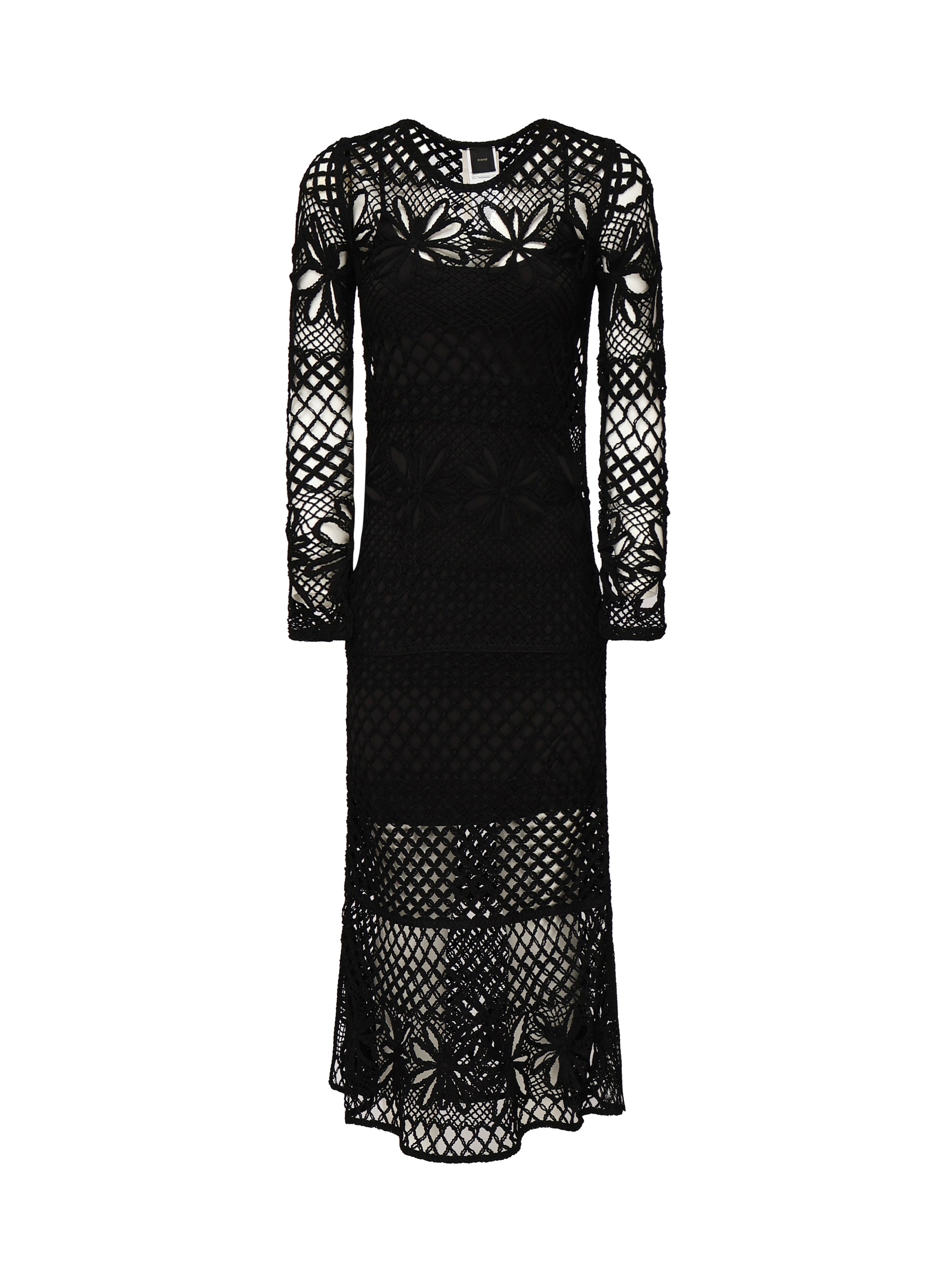 Abito lungo crochet traforato<BR/> 104731 A2FFZ99 PINKO 