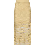 Gonna lunga effetto crochet fantasia 104732 A2FFC43 PINKO 
