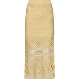 Gonna lunga effetto crochet fantasia 104732 A2FFC43 PINKO 