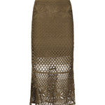 Gonna lunga effetto crochet fantasia 104732 A2FFX26 PINKO 
