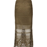 Gonna lunga effetto crochet fantasia 104732 A2FFX26 PINKO 