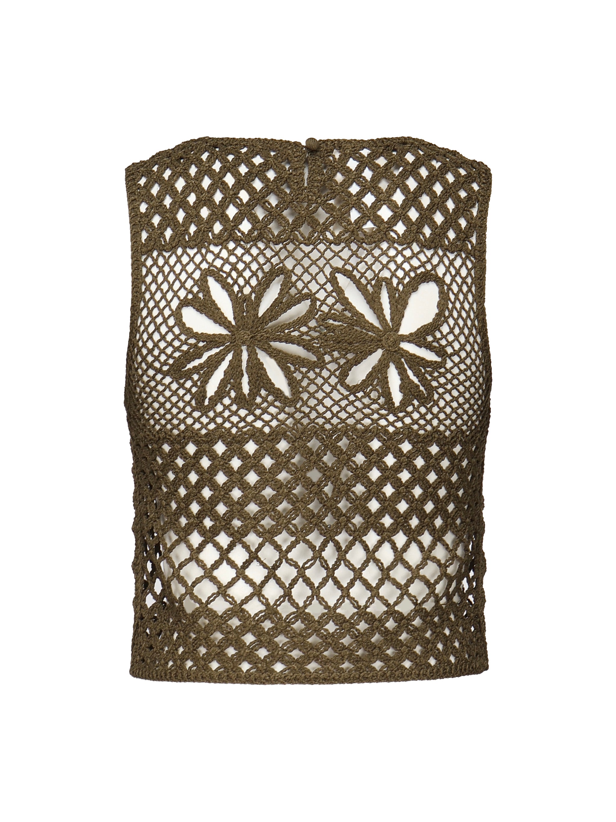 Top senza maniche crochet traforato 104733 A2FFX26 PINKO 