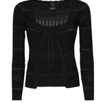 Polo maniche lunghe con riga metallizzata 104734 A2FCZ99 PINKO 