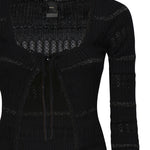 Polo maniche lunghe con riga metallizzata 104734 A2FCZ99 PINKO 