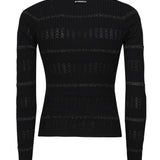 Polo maniche lunghe con riga metallizzata 104734 A2FCZ99 PINKO 