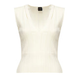 Top smanicato seta e cachemire a costine 104741 A2FRZ09 PINKO 