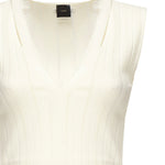 Top smanicato seta e cachemire a costine 104741 A2FRZ09 PINKO 