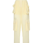 Pantaloni cargo in georgette trasparente 104751 A21FD22 PINKO 