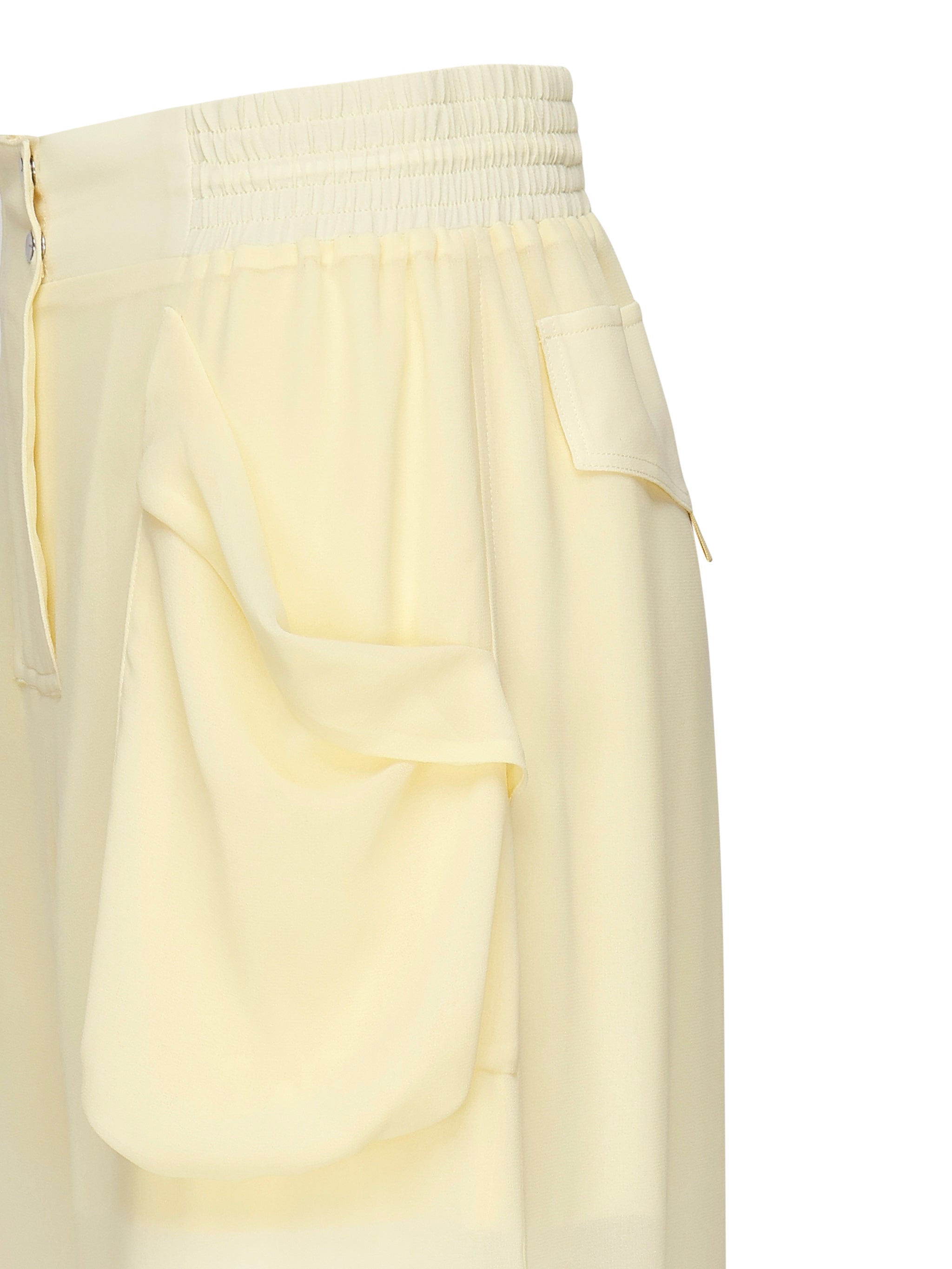 Pantaloni cargo in georgette trasparente 104751 A21FD22 PINKO 