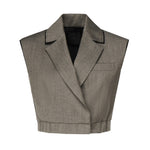 Gilet corto con rever ed elastico 104755 A2BQL67 PINKO 