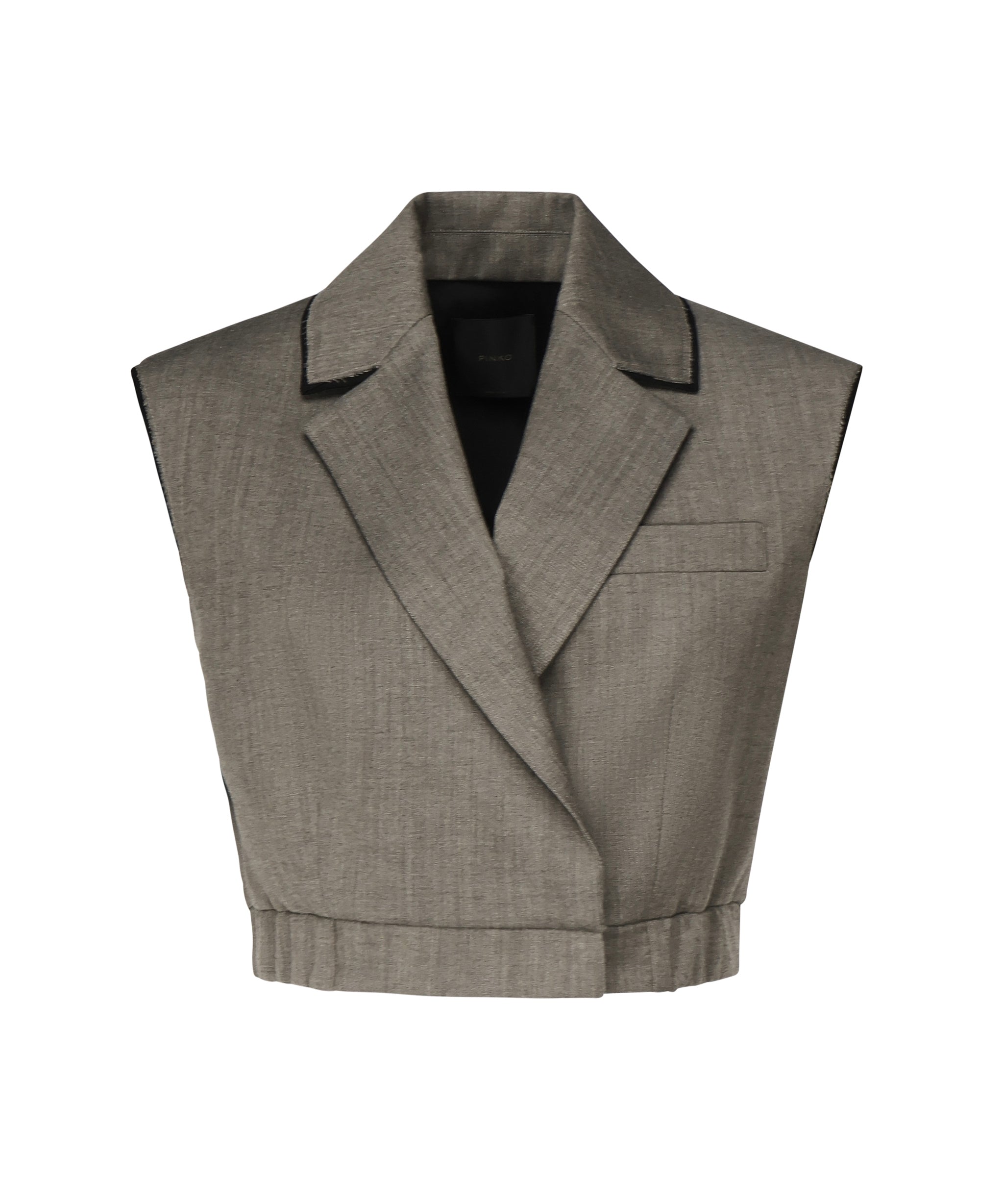 Gilet corto con rever ed elastico 104755 A2BQL67 PINKO 