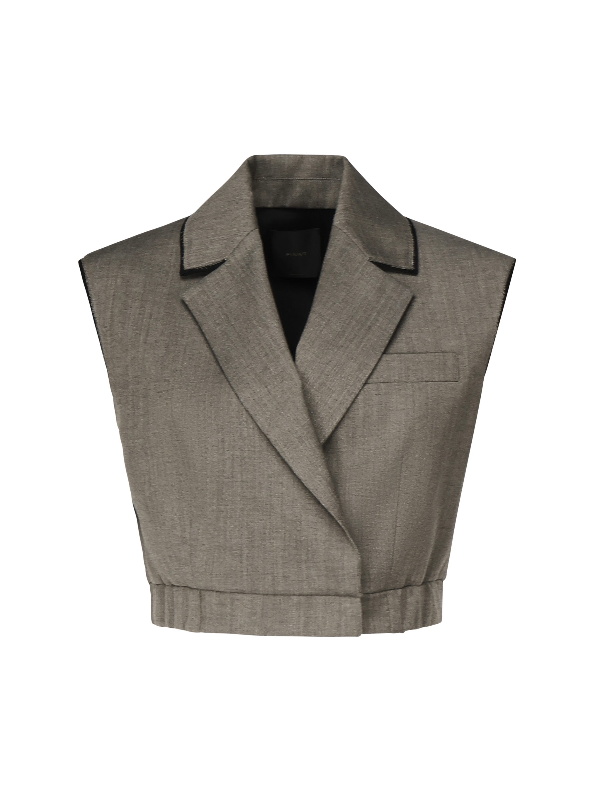 Gilet corto con rever ed elastico 104755 A2BQL67 PINKO 