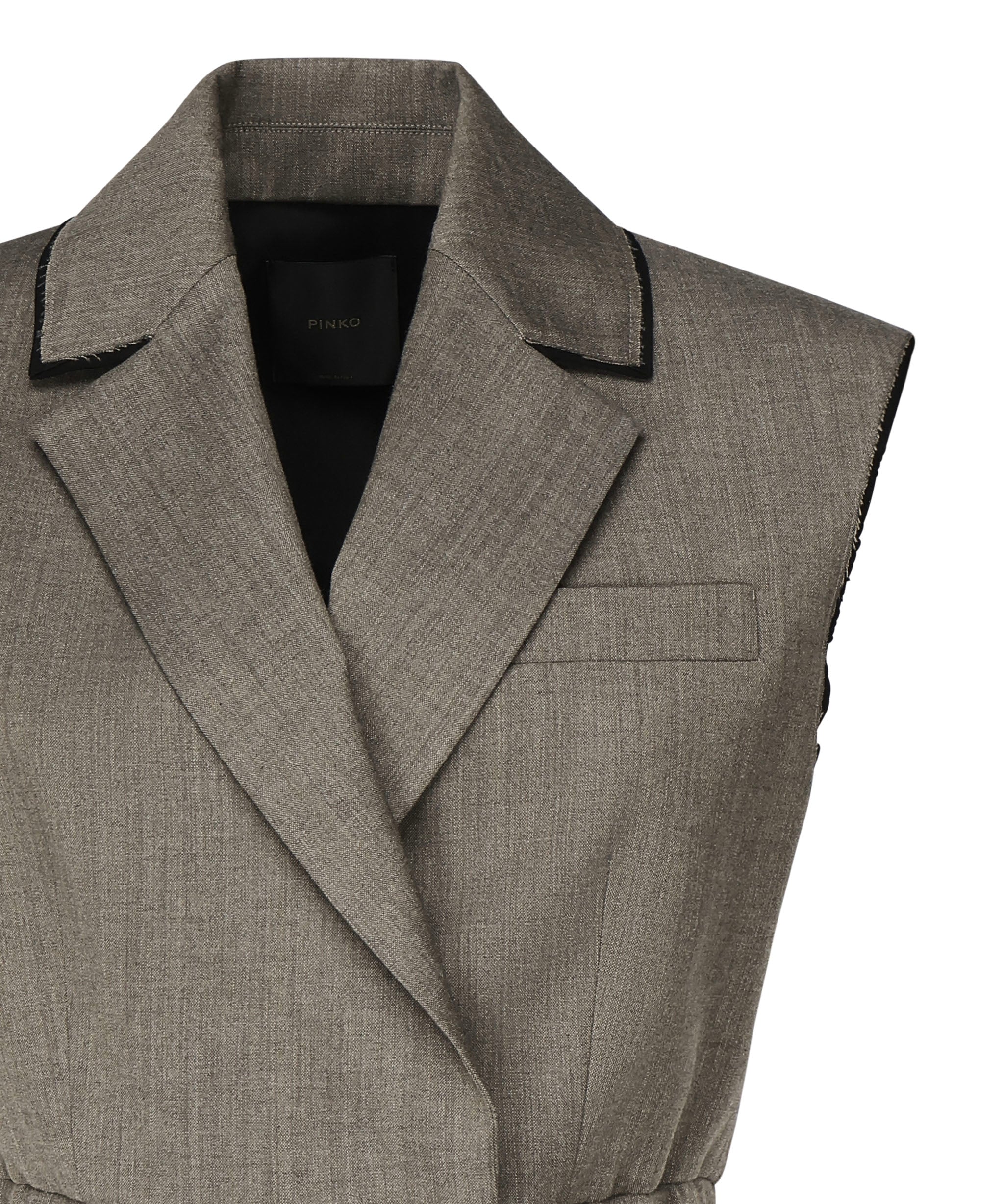 Gilet corto con rever ed elastico 104755 A2BQL67 PINKO 