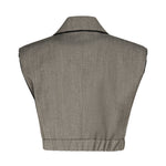 Gilet corto con rever ed elastico 104755 A2BQL67 PINKO 