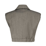 Gilet corto con rever ed elastico 104755 A2BQL67 PINKO 