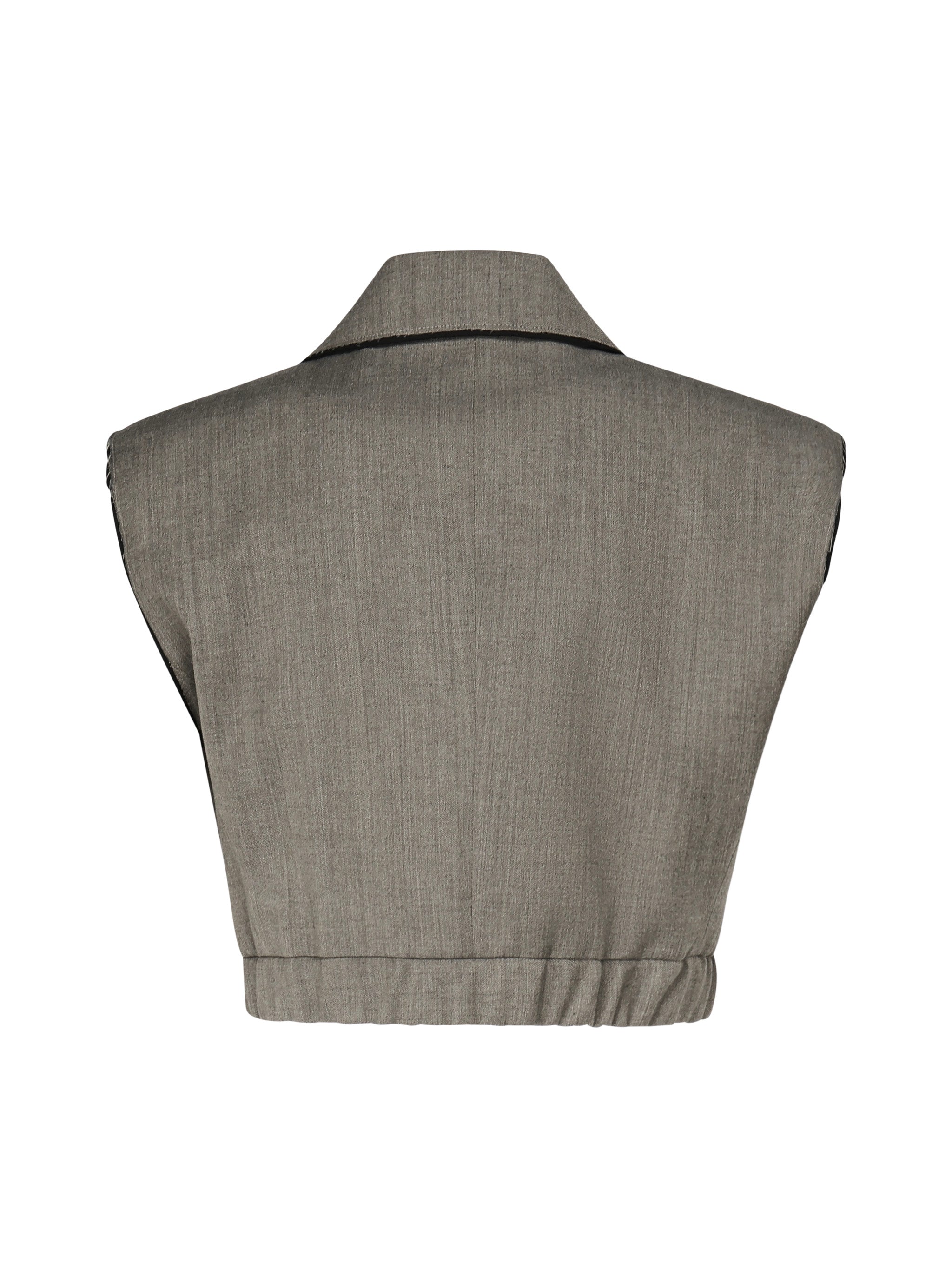 Gilet corto con rever ed elastico 104755 A2BQL67 PINKO 