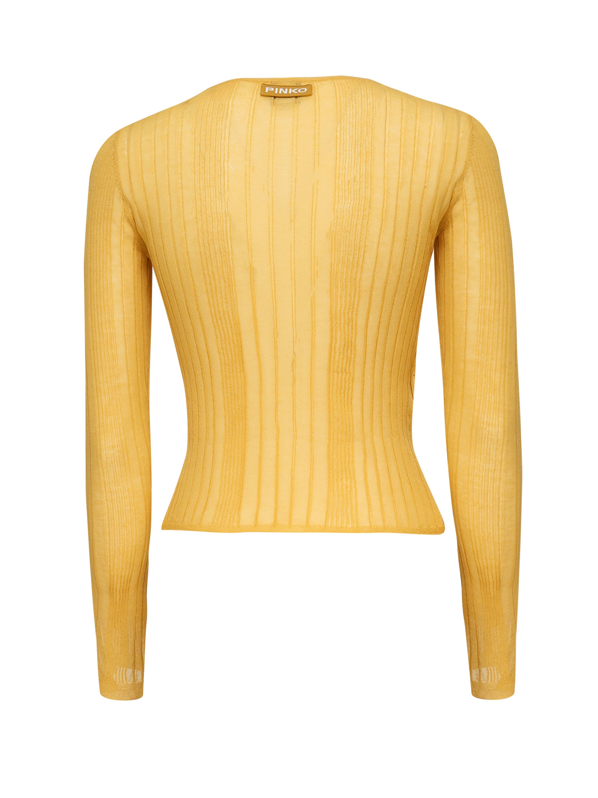 Maglia costine aperta con laccetti 104771 A1NDC43 PINKO 