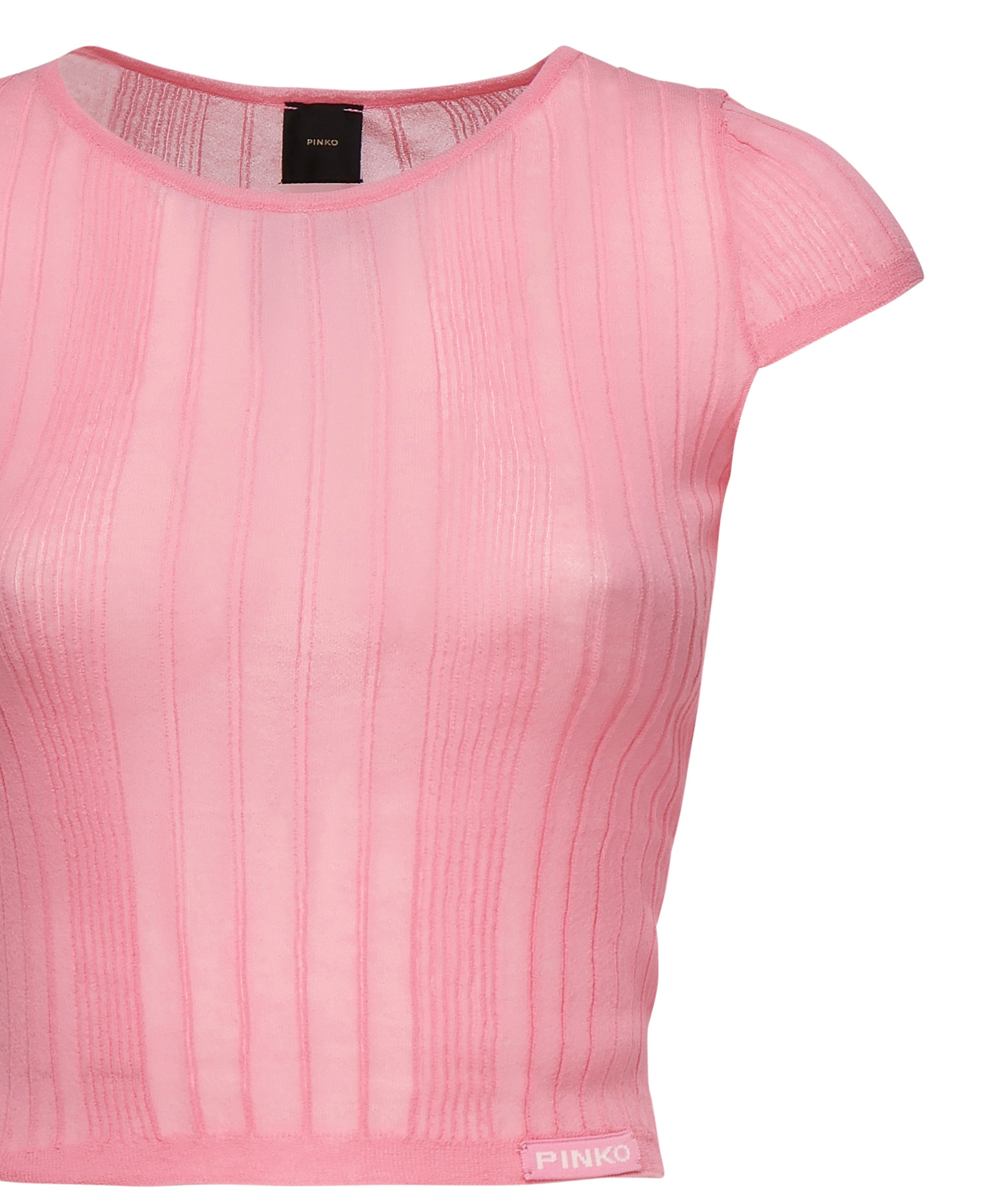 Maglia Tambora a costine<BR/> 104773 A1NDN50 PINKO 
