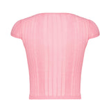 Maglia Tambora a costine<BR/> 104773 A1NDN50 PINKO 