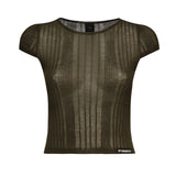 Maglia Tambora a costine<BR/> 104773 A1NDX18 PINKO 