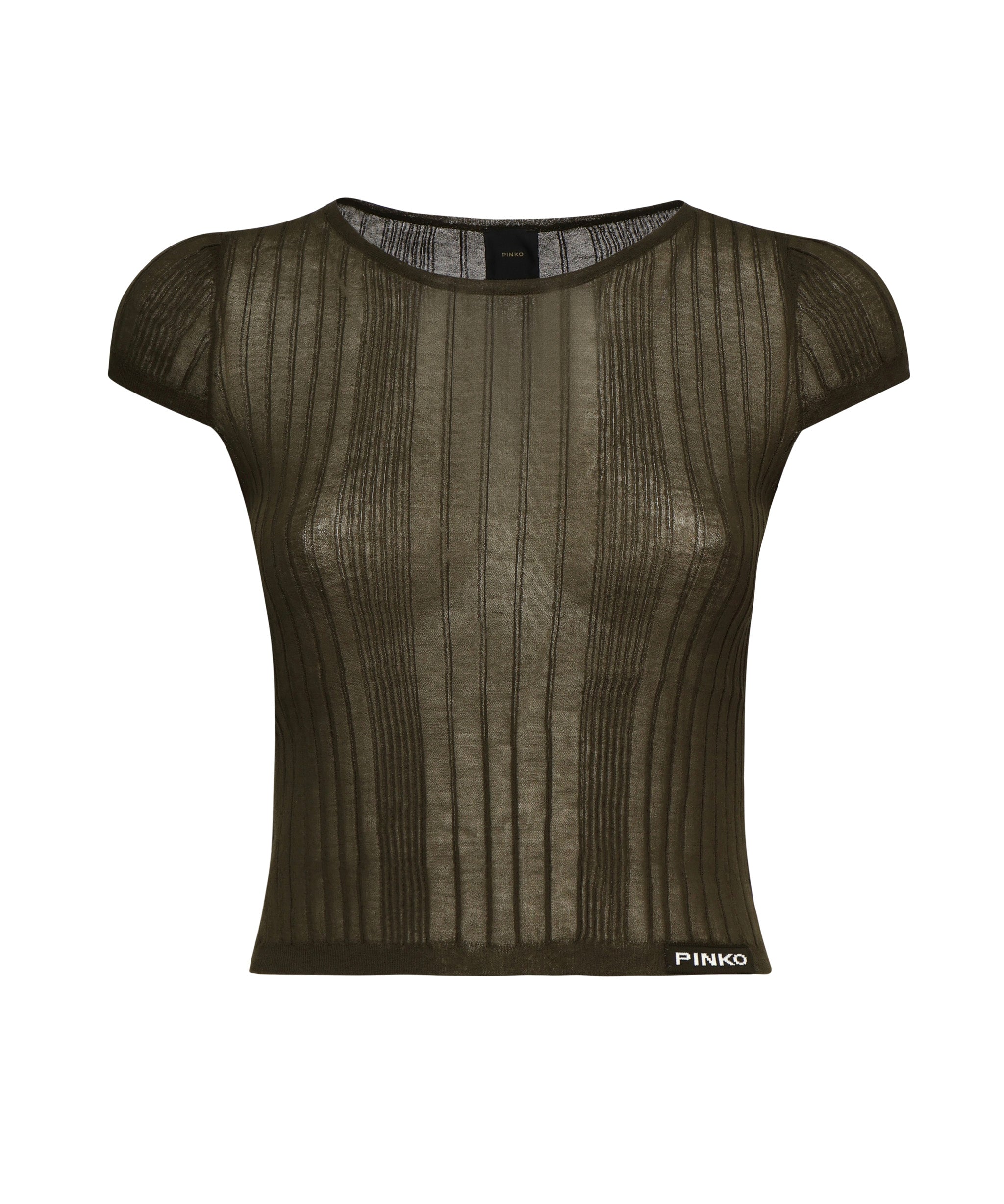 Maglia Tambora a costine<BR/> 104773 A1NDX18 PINKO 