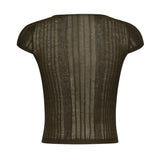Maglia Tambora a costine<BR/> 104773 A1NDX18 PINKO 