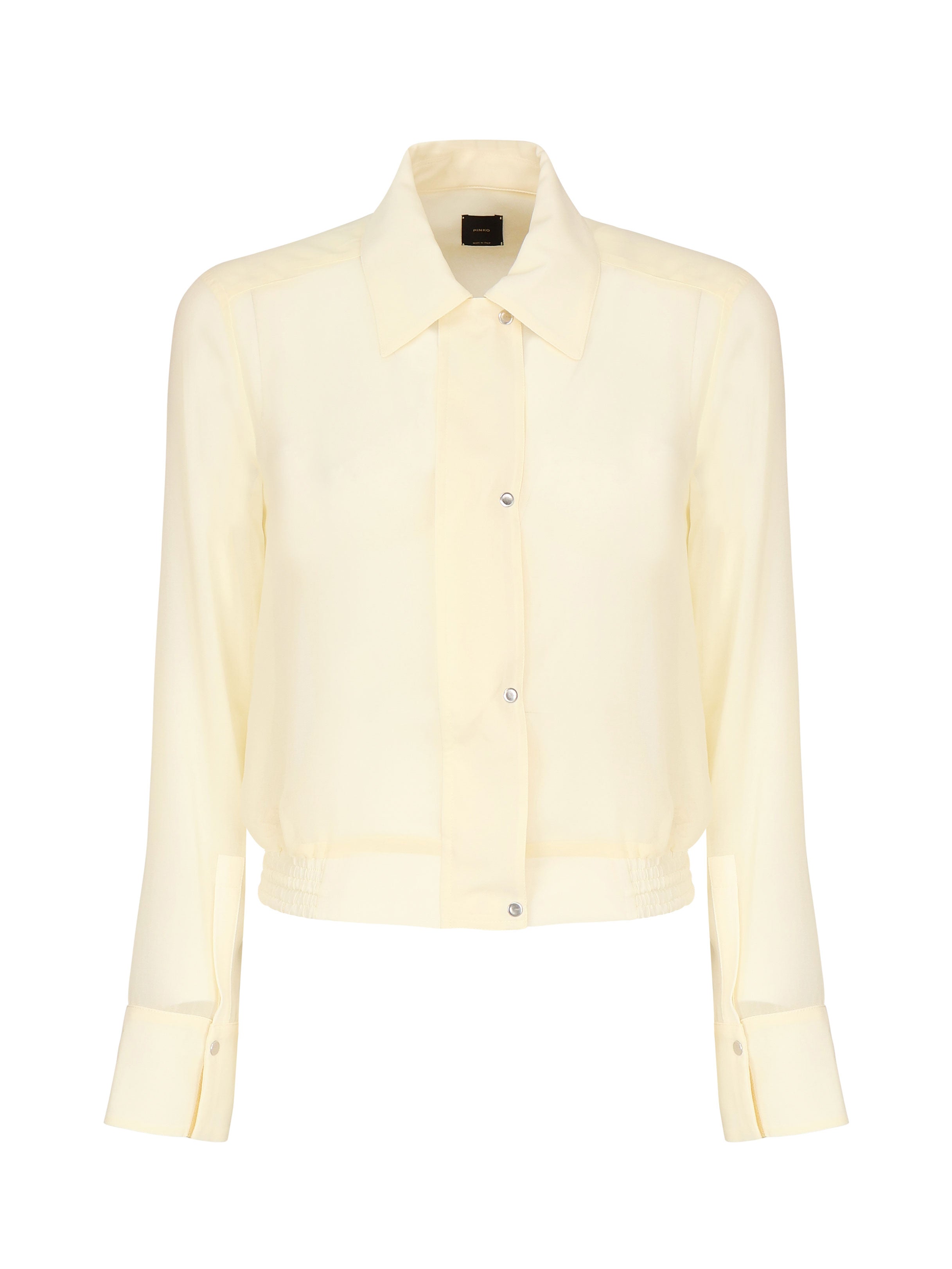 Camicetta leggera linea bomber in georgette 104787 A21FD22 PINKO 
