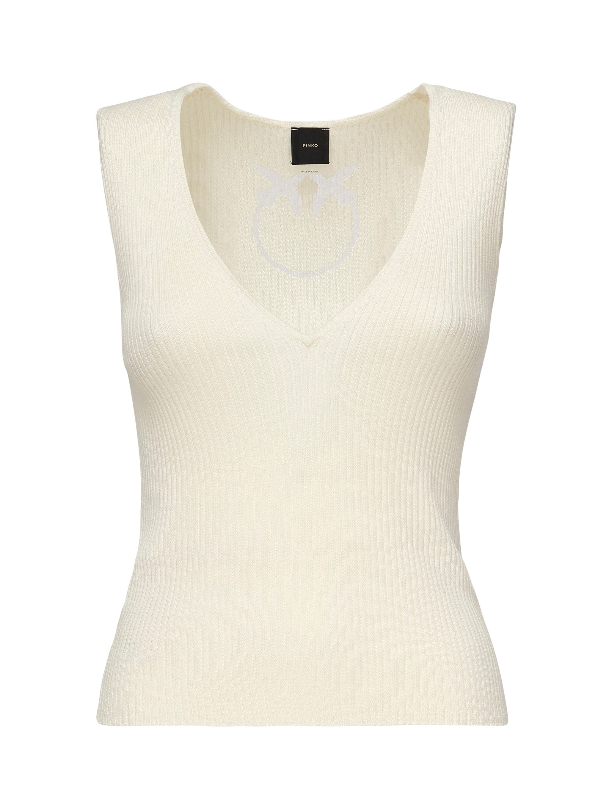 Top smanicato costine misto seta<BR/> 104808 A1KWZ05 PINKO 
