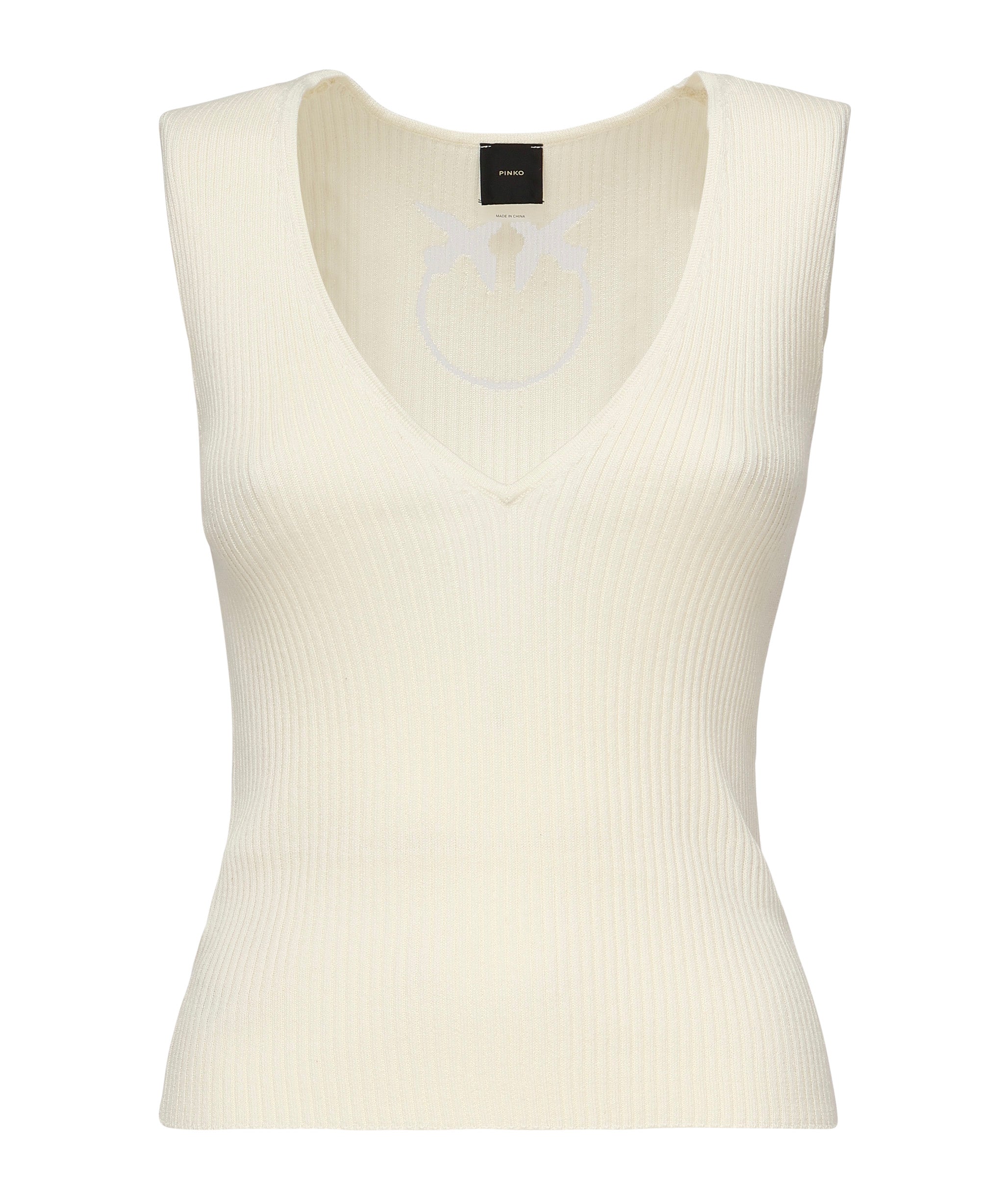 Top smanicato costine misto seta<BR/> 104808 A1KWZ05 PINKO 
