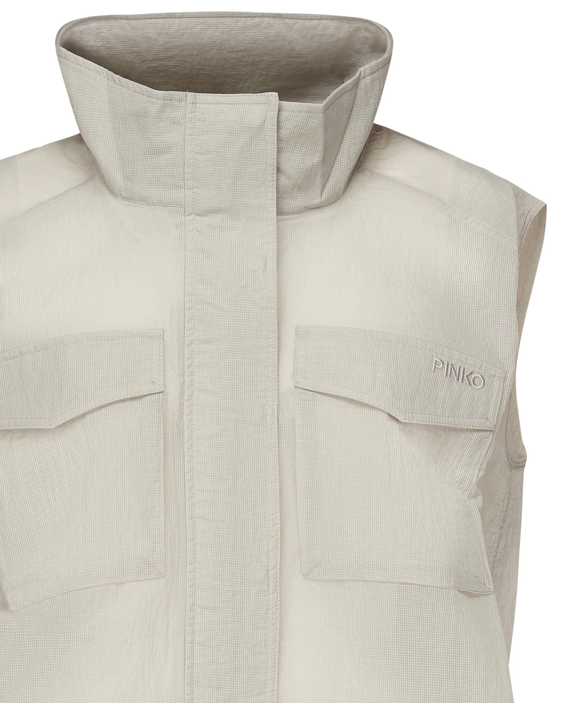 Gilet cropped ripstop 104852 A2EKI12 PINKO 