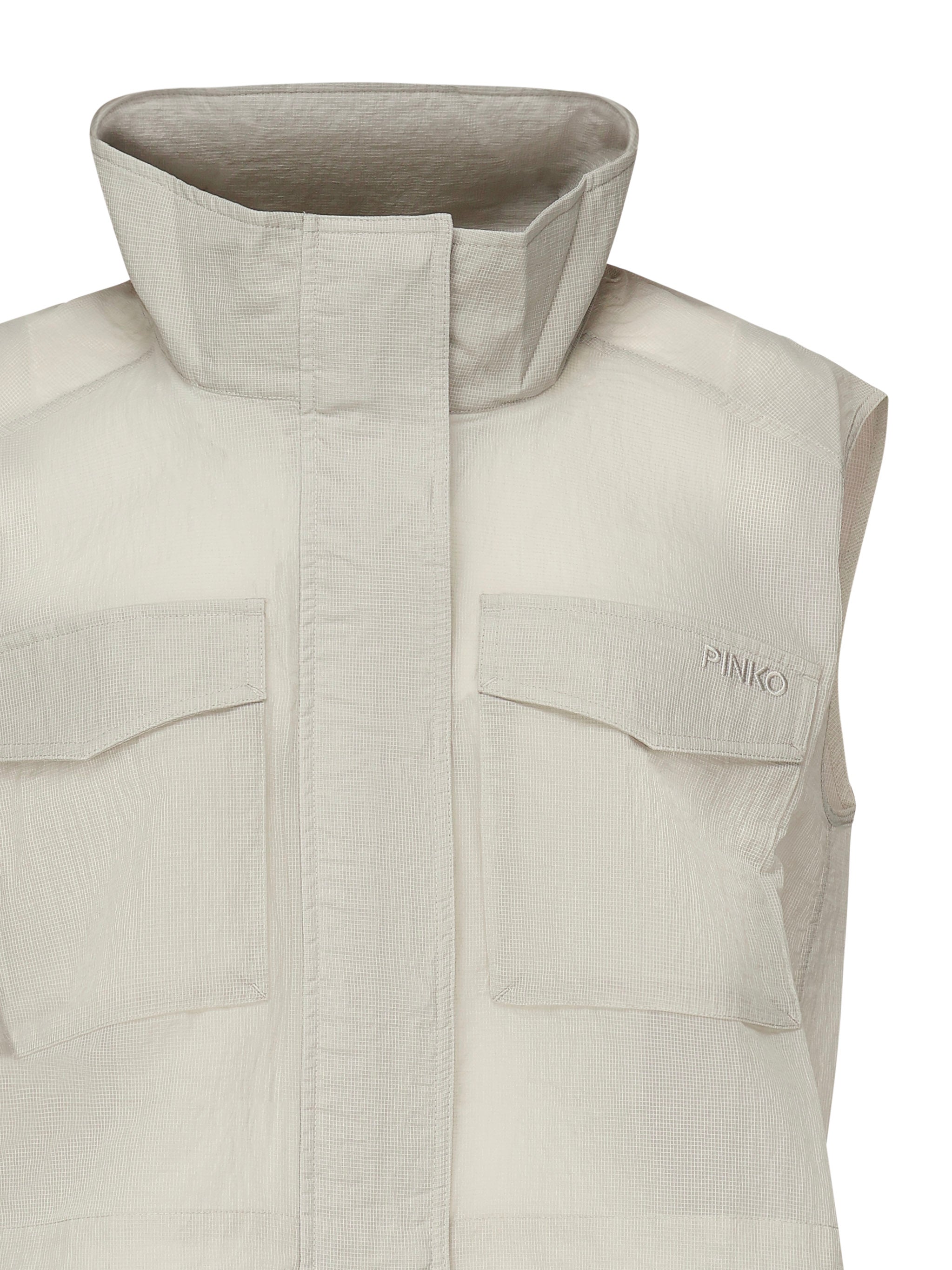 Gilet cropped ripstop 104852 A2EKI12 PINKO 