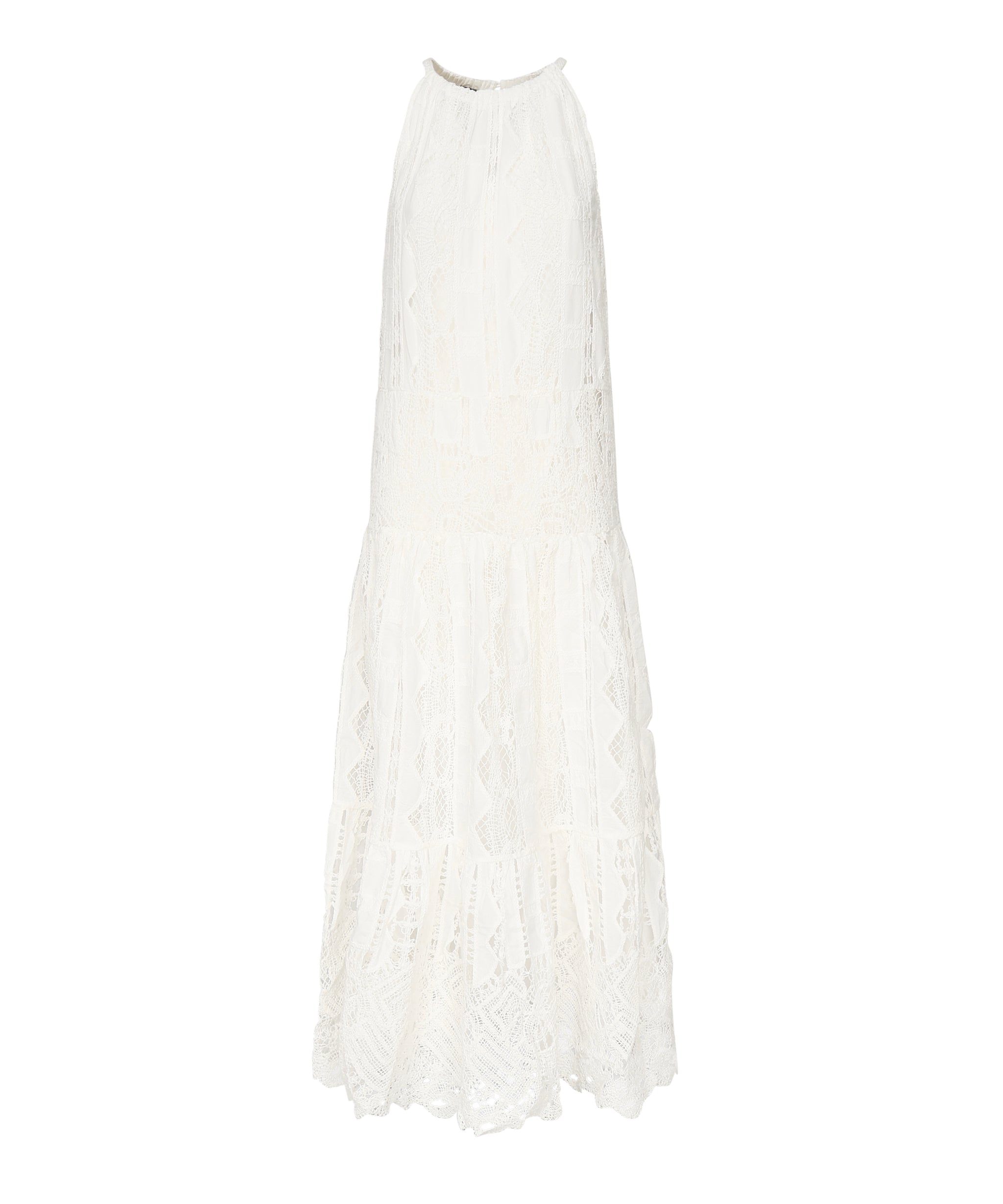 Abito midi in sangallo e macramè 104857 A2G9Z05 PINKO 