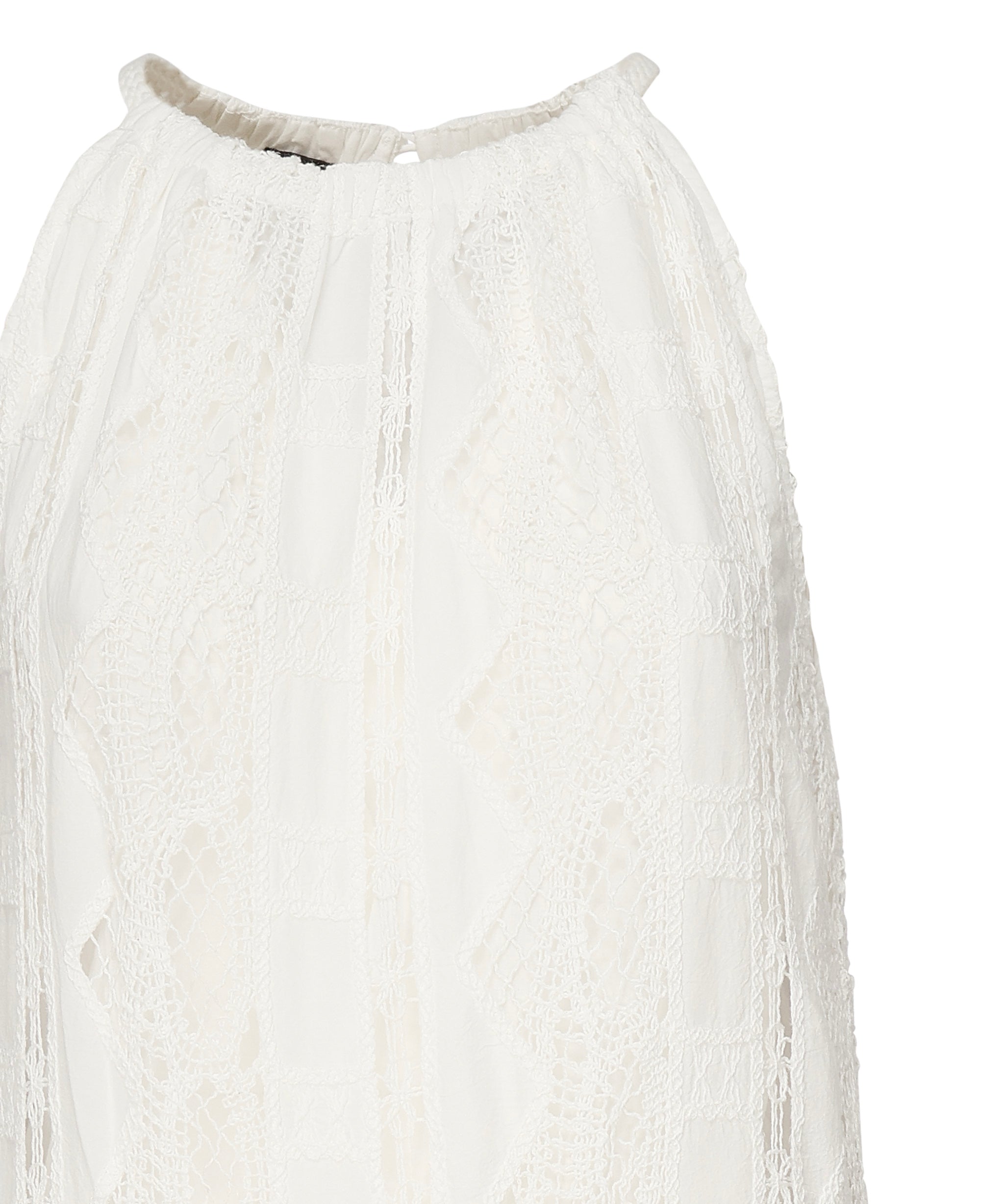Abito midi in sangallo e macramè 104857 A2G9Z05 PINKO 