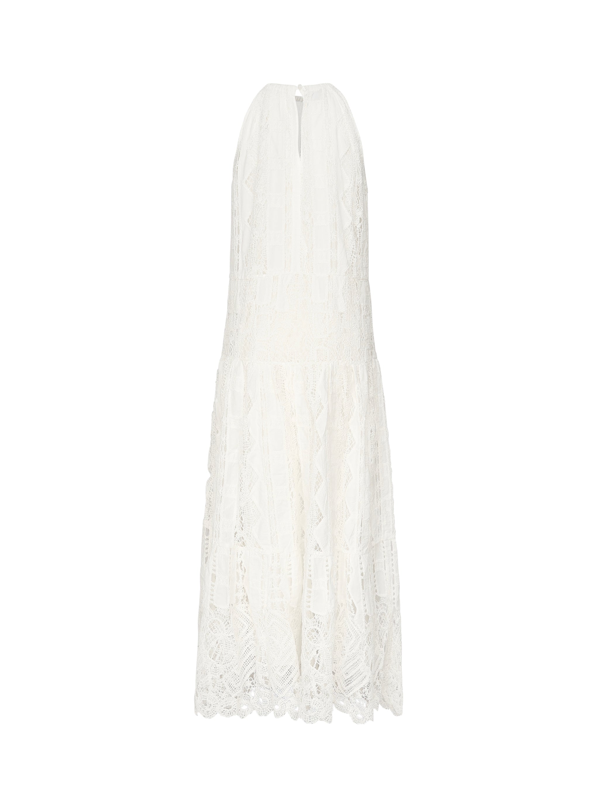 Abito midi in sangallo e macramè 104857 A2G9Z05 PINKO 