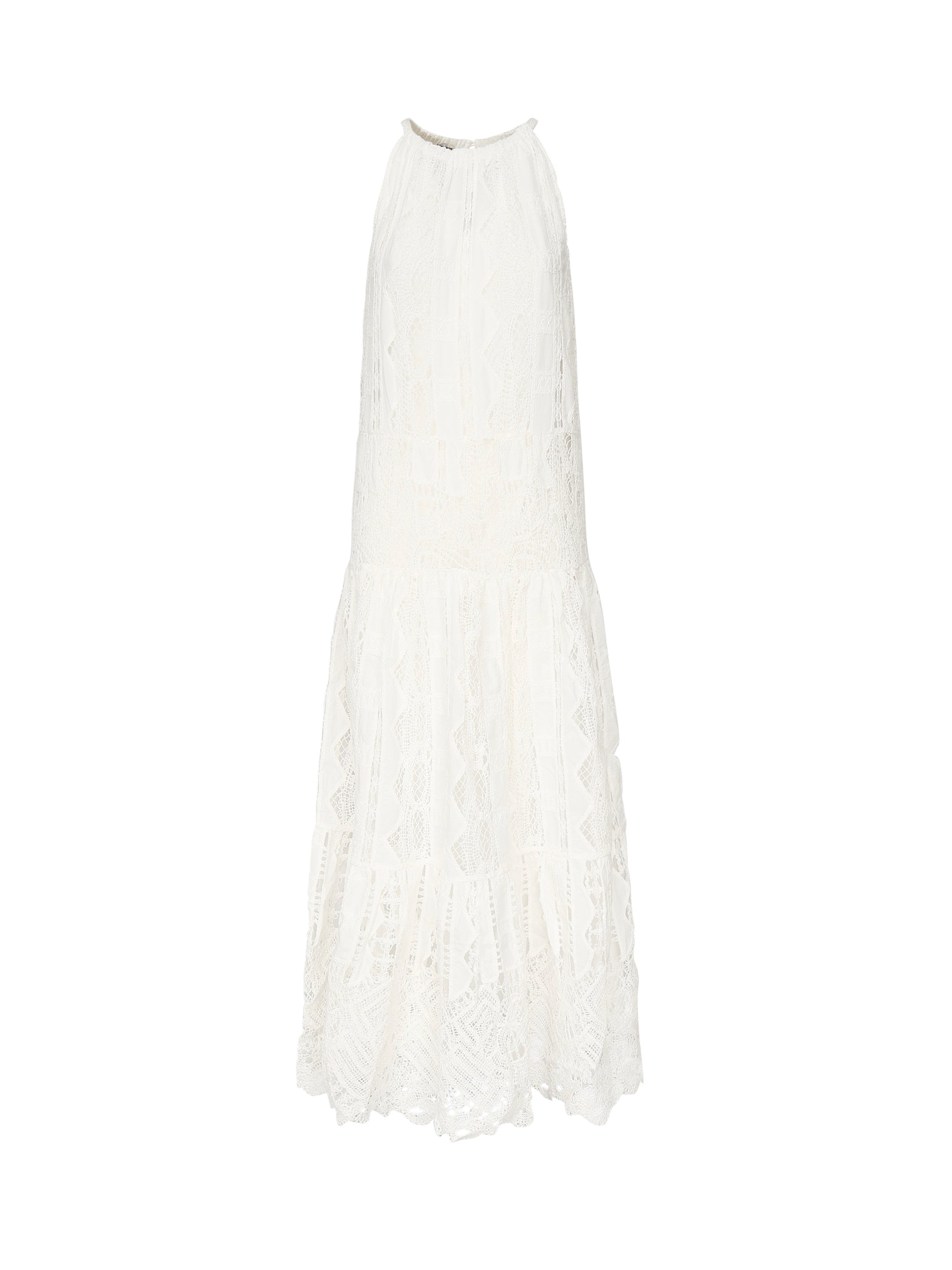Abito midi in sangallo e macramè 104857 A2G9Z05 PINKO 
