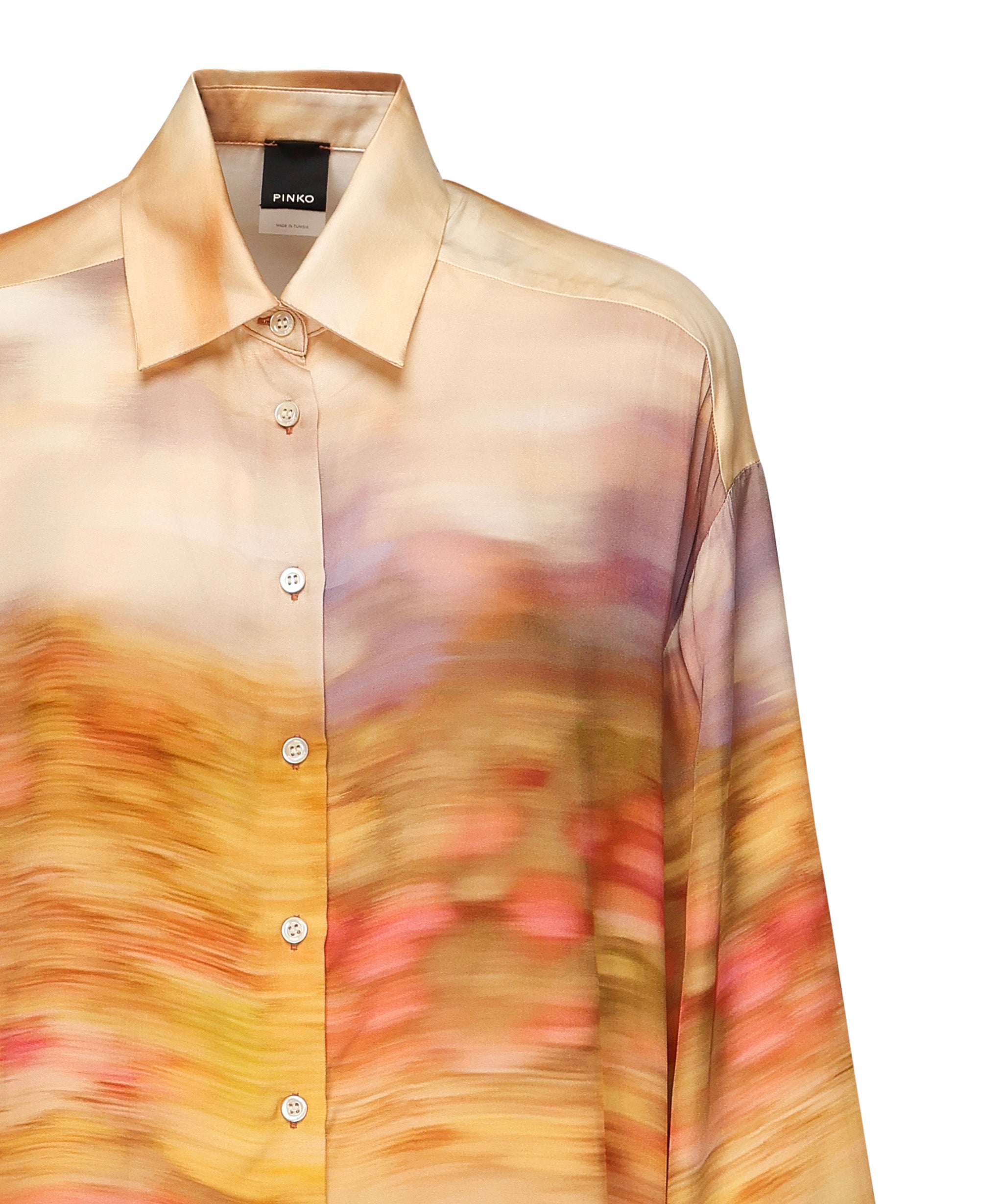 Camicia satin con stampa 104864 A2G0CN4 PINKO 