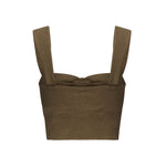 Crop top in lino con bottoni 104885 A0IMX26 PINKO 