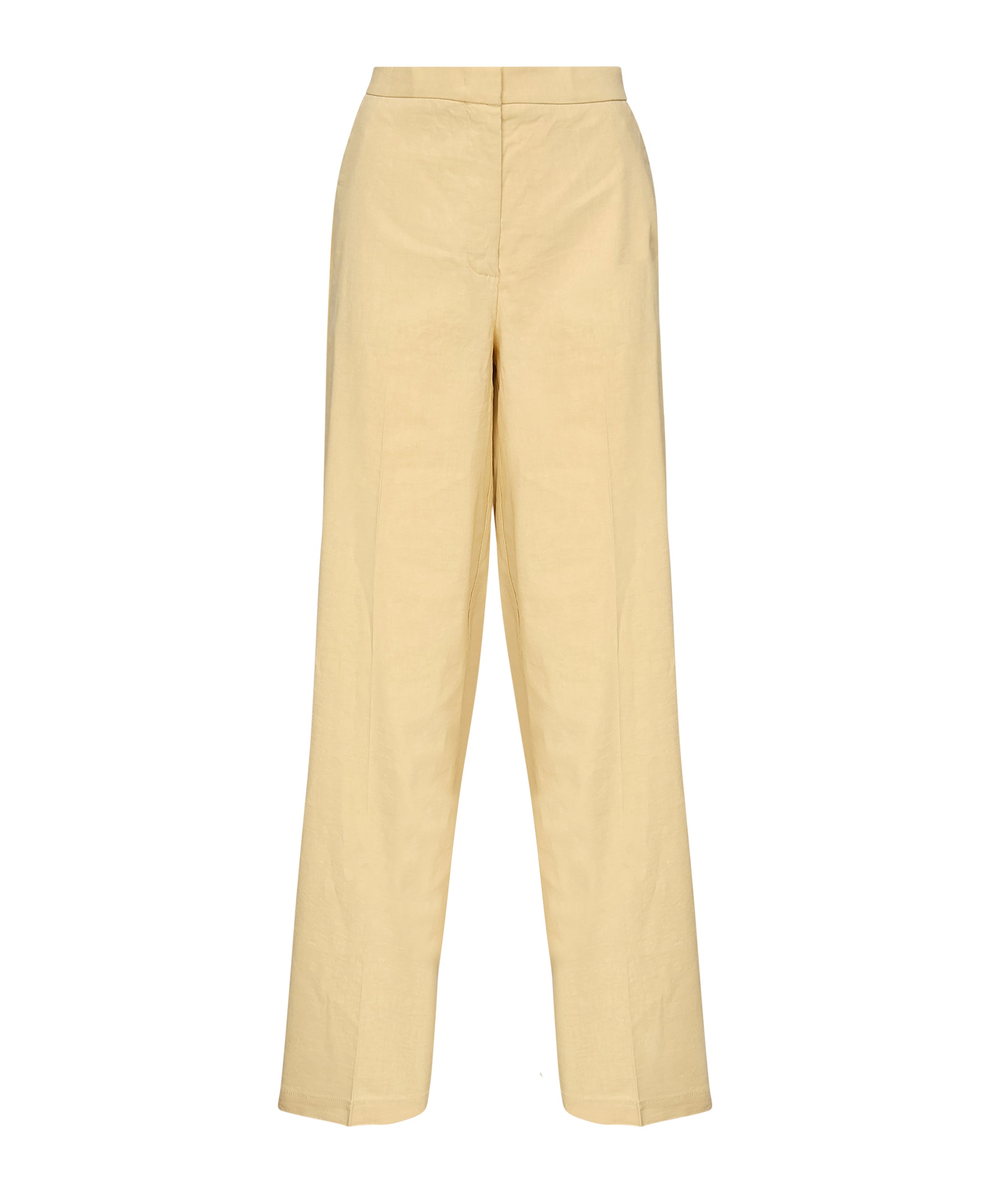 Pantaloni con piega in lino stretch 104929 A0IMC23 PINKO 