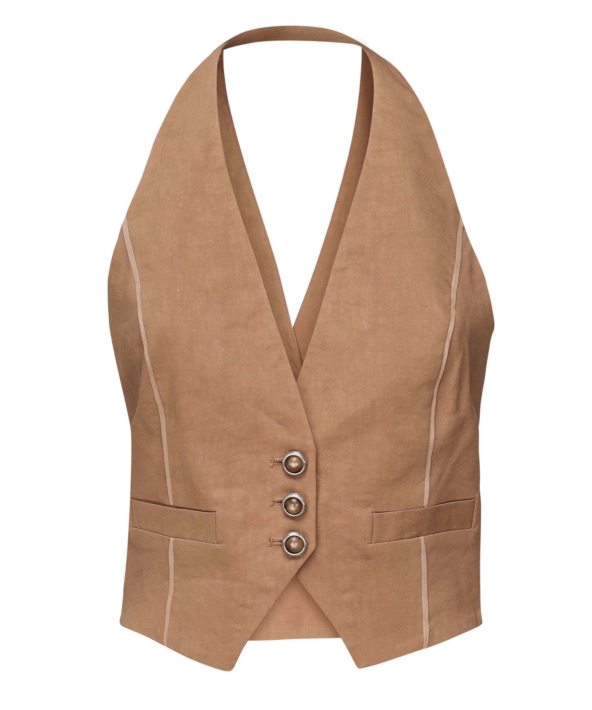 Gilet cropped con schiena scoperta 104932 A2EEL31 PINKO 