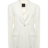 Blazer monopetto in misto lino e viscosa 104944 A2FAZ05 PINKO 