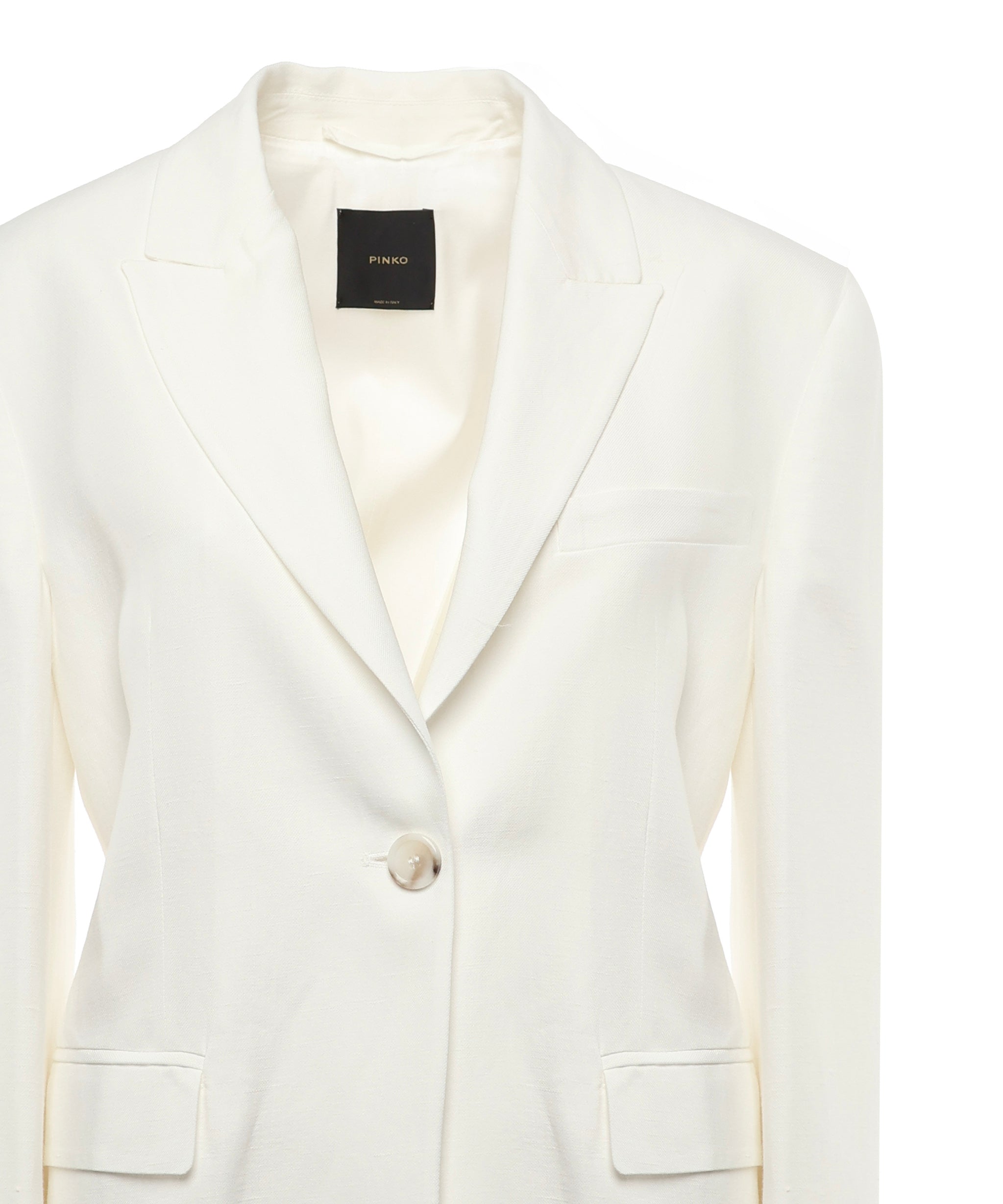 Blazer monopetto in misto lino e viscosa 104944 A2FAZ05 PINKO 