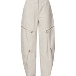 Pantaloni a gamba ampia in gabardina grigio ghiaccio 104981 A2ECI12 PINKO 