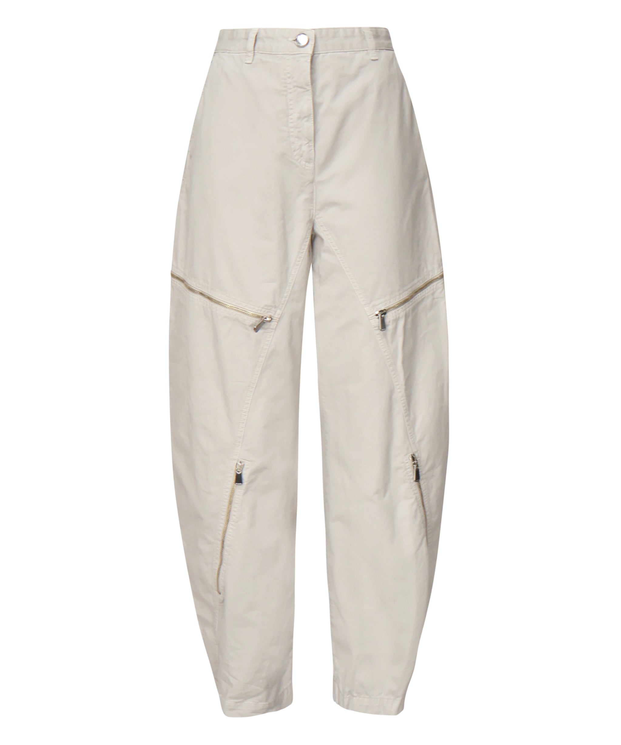 Pantaloni a gamba ampia in gabardina grigio ghiaccio 104981 A2ECI12 PINKO 