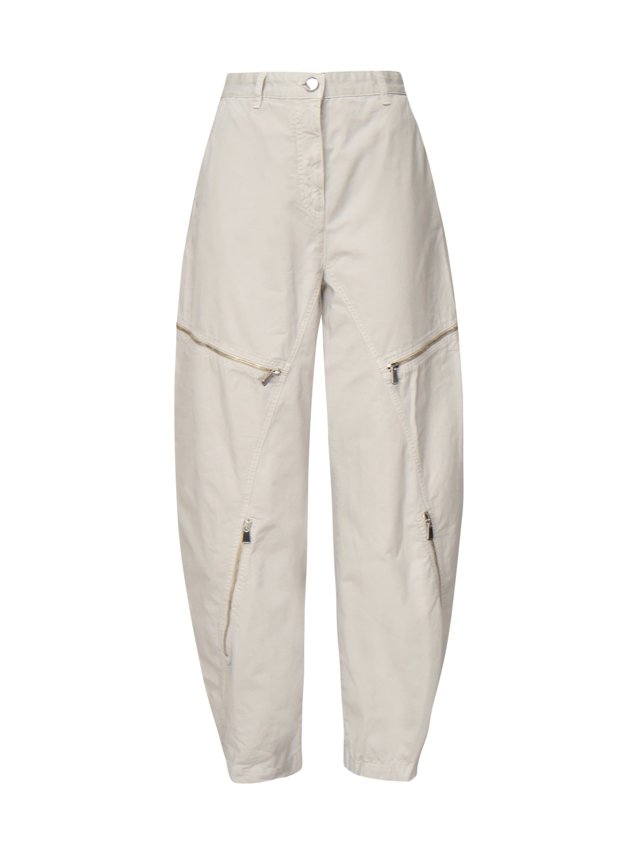 Pantaloni a gamba ampia in gabardina grigio ghiaccio 104981 A2ECI12 PINKO 