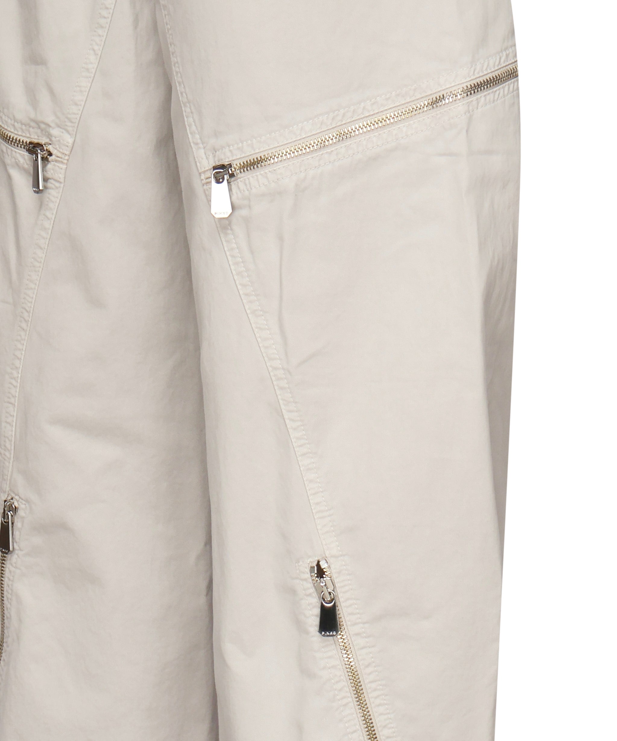 Pantaloni a gamba ampia in gabardina grigio ghiaccio 104981 A2ECI12 PINKO 