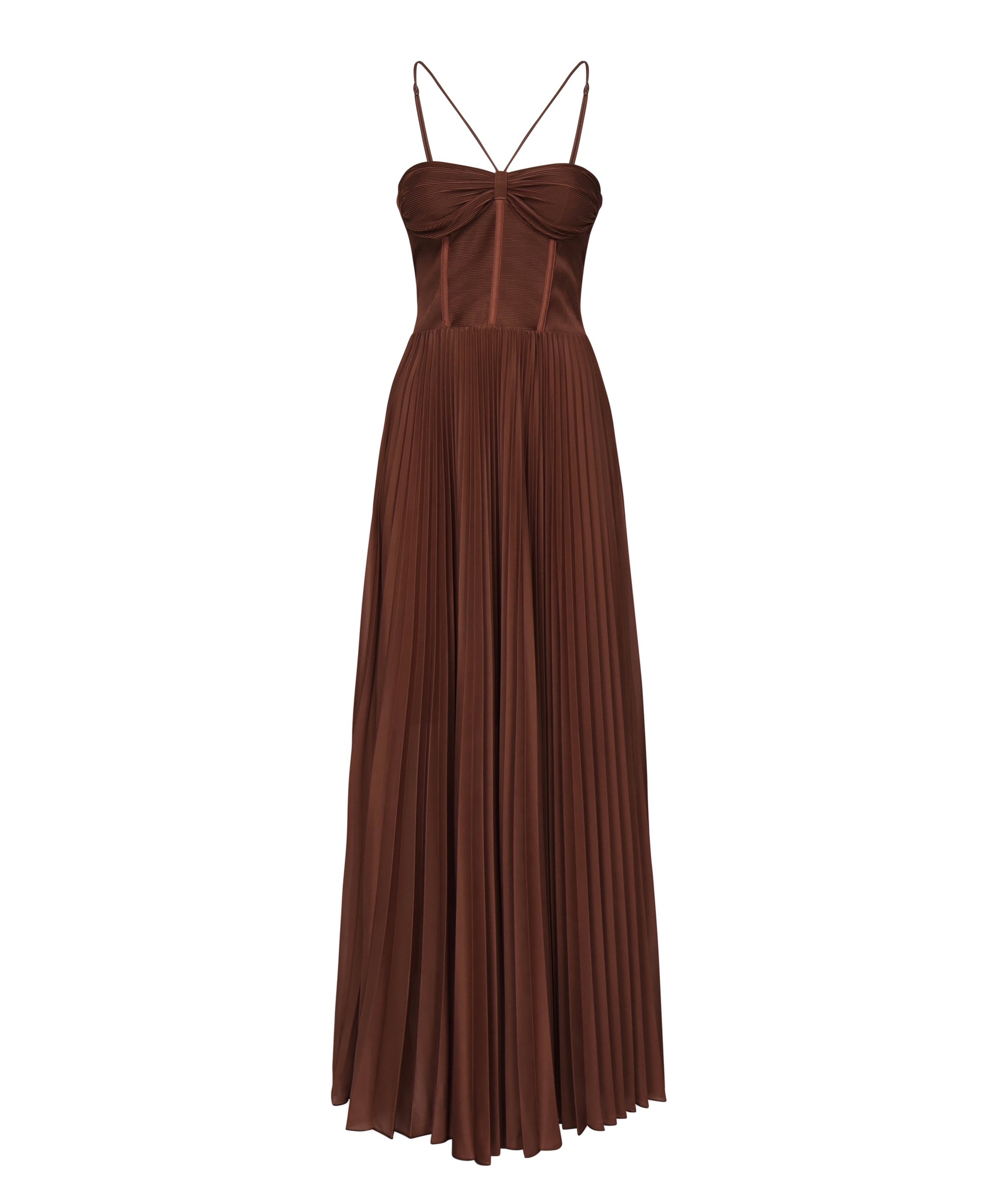 Abito bustier in jersey plissè 104994 A2DML98 PINKO 