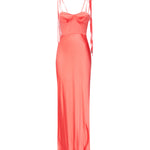 Abito lungo in satin 104996 A2GZN53 PINKO 