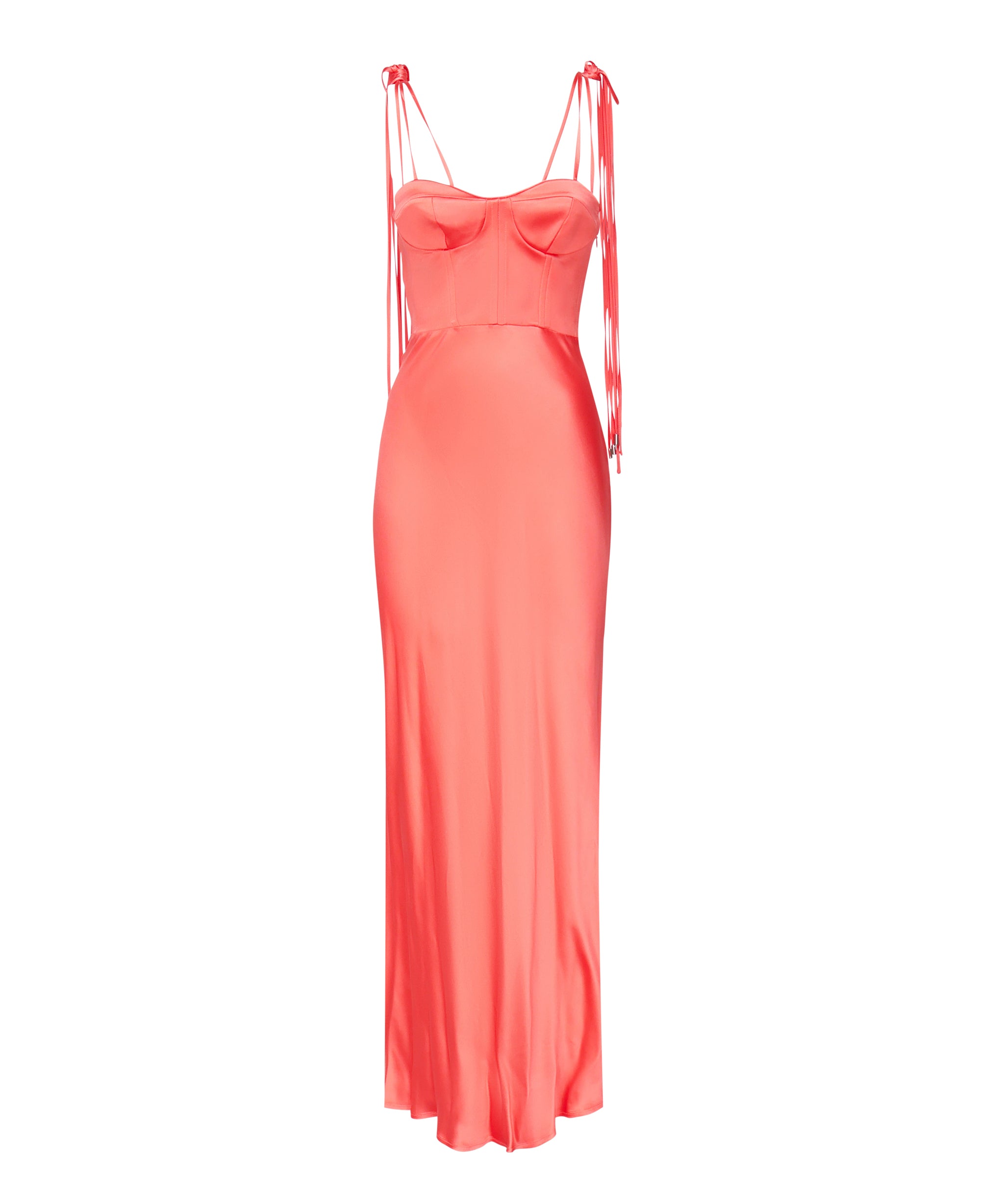 Abito lungo in satin 104996 A2GZN53 PINKO 